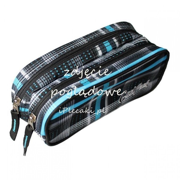 Szary Różowy Piórnik CP Szkolny CoolPack Młodzieżowy Scotish Dawn [78443CP]