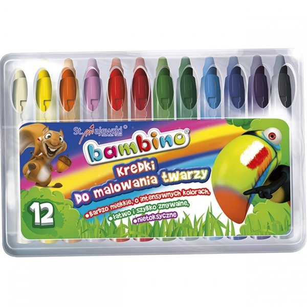 Kredki do Malowania Twarzy Bambino 12 Kolorów [5046]