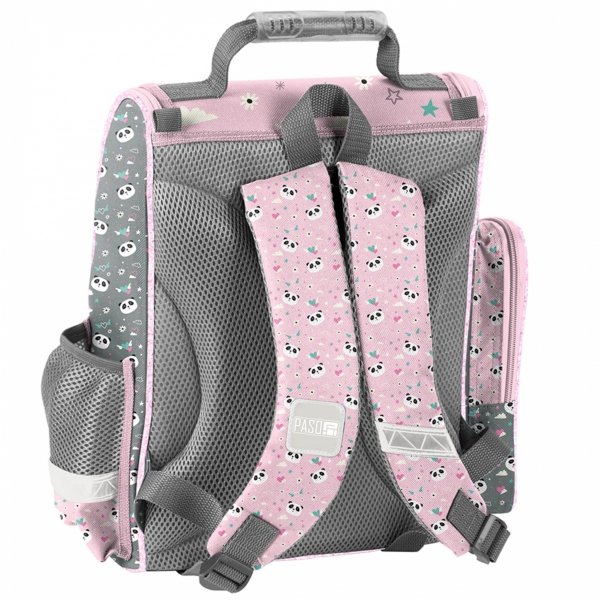 TORNISTER PANDA SZKOLNY DO 1 KLASY PODSTAWÓWKI DLA DZIEWCZYNY KOMPLET 5 ele