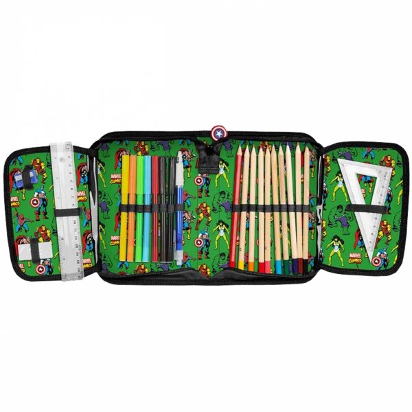 Avengers Piórnik z Wyposażeniem Marvel do Podstawówki Paso Kapitan Ameryka