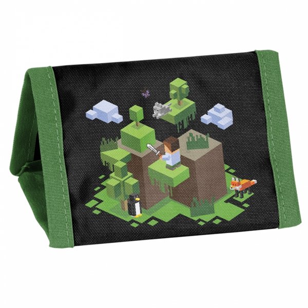 PORTFEL MINECRAFT DZIECIĘCY SZKOLNY PASO PORTFELIK GAMING GAMER PIKSELE GRA