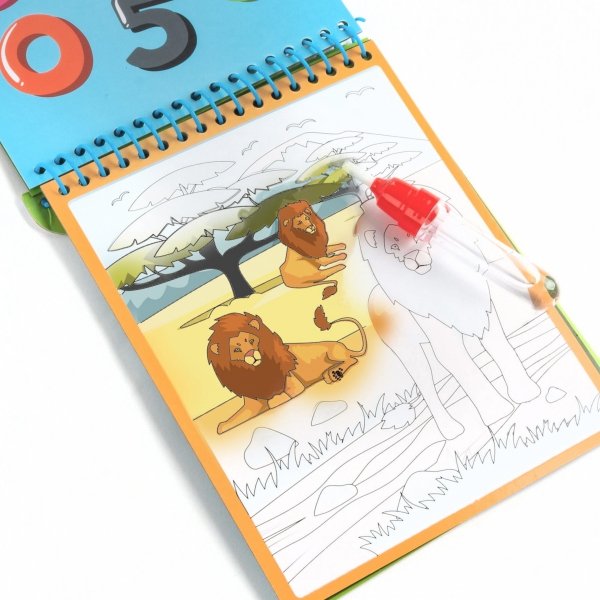 MAGICZNA WIELORAZOWA KOLOROWANKA WODNA KIDEA ZWIERZĘTA DLA DZIECKA 