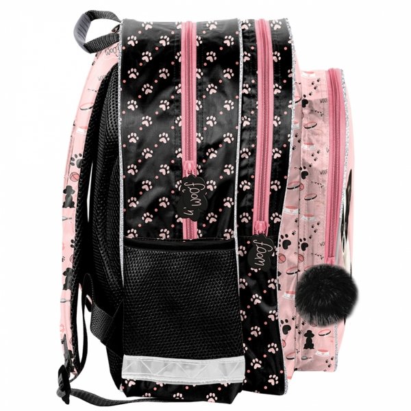 PLECAK SZKOLNY Z PIESKIEM DLA DZIEWCZYNY DO 1 KLASY KOMPLET 3w1 PIESEK DOG