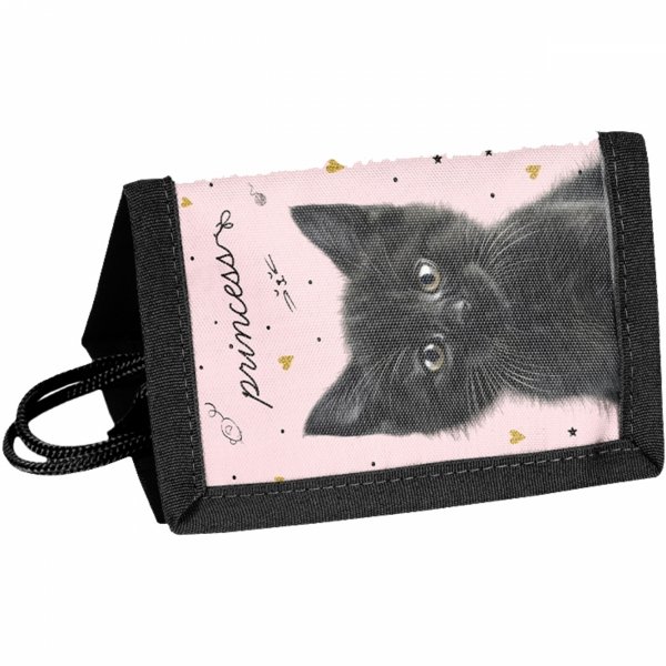 PORTFEL Z KOTKIEM SZKOLNY PASO PORTFELIK DLA DZIEWCZYNEK KOTEK CATS PASO