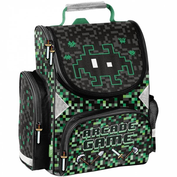 KOMPLET 3w1 TORNISTER SZKOLNY GAMING GAMER DLA CHŁOPAKÓW PODSTAWÓWKI PIKSELE