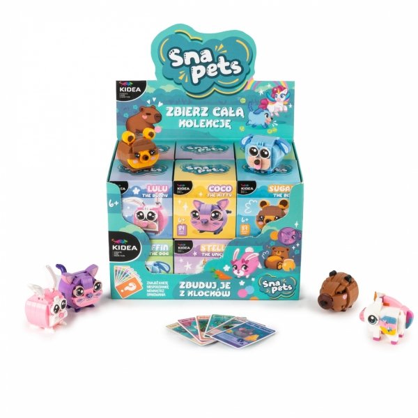 SNAPETS KLOCKI KONSTRUKCYJNE FIOLETOWY KOT DLA DZIECKA KIDEA DERFORM