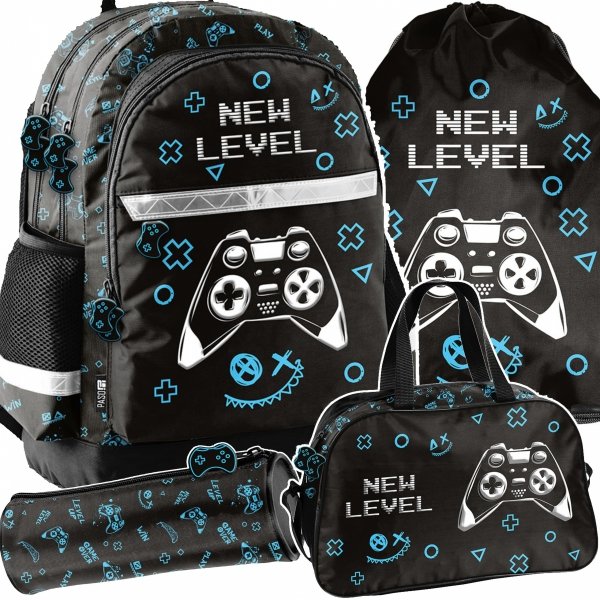 PLECAK GAMEPAD SZKOLNY GAMER DO PODSTAWÓWKI ZESTAW 4ele GAMING DLA CHŁOPAKA