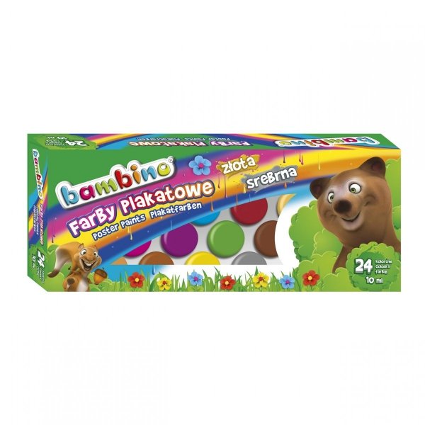 Bambino Farby Platatowe Złota Srebrna 24 Kolory Złota Srebrna [002885]
