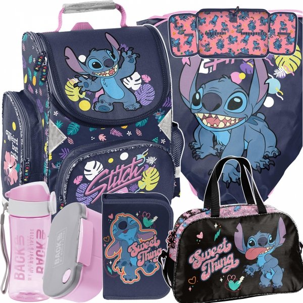 PASO STITCH TORNISTER KOMPLET 6w1 DZIEWCZĘCY DO PODSTAWÓWKI DO 1 KLASY