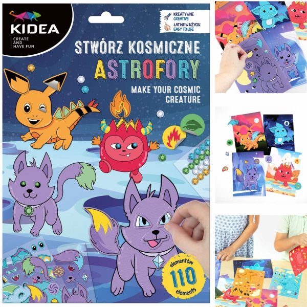 STWÓRZ KOSMICZNE ASTROFORY KIDEA ZESTAW KREATYWNY DLA DZIECI ARTYSTYCZNY