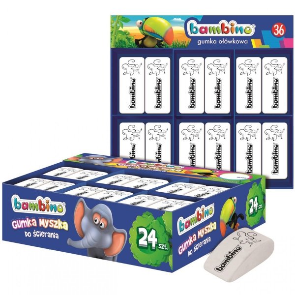 Gumka do Mazania Ścierania Bambino Myszka Miękka [003011]