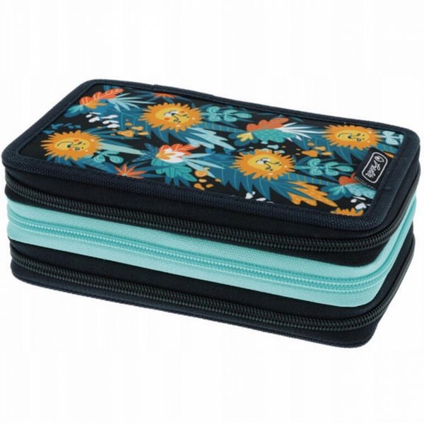 HERLITZ PIÓRNIK 3 komorowy DO SZKOŁY z WYPOSAŻENIEM LIONS