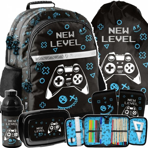 PLECAK GAMEPAD SZKOLNY GAMER DO PODSTAWÓWKI ZESTAW 5w1 GAMING DLA CHŁOPAKÓW