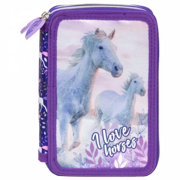 KONIE KOMPLET 5W1 PLECAK DLA DZIEWCZYN SZKOLNY DO PODSTAWÓWKI DERFORM HORSE