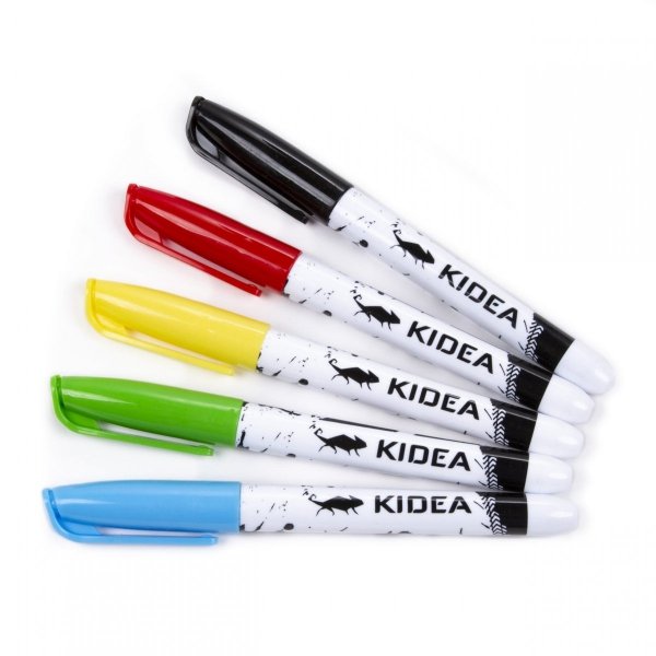 Markery Flamastry Pisaki do Obuwia i Tkanin 5 kol Kidea [MOT5KA]