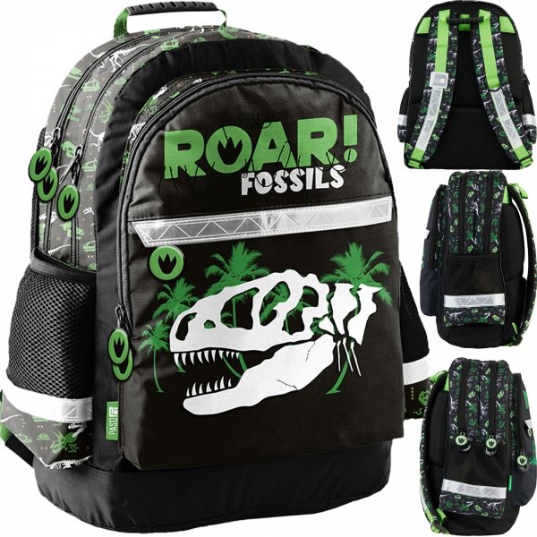 DINOZAURY PLECAK CHŁOPIĘCY SZKOLNY TYRANOZAUR DO PODSTAWÓWKI PASO CHŁOPIĘCY