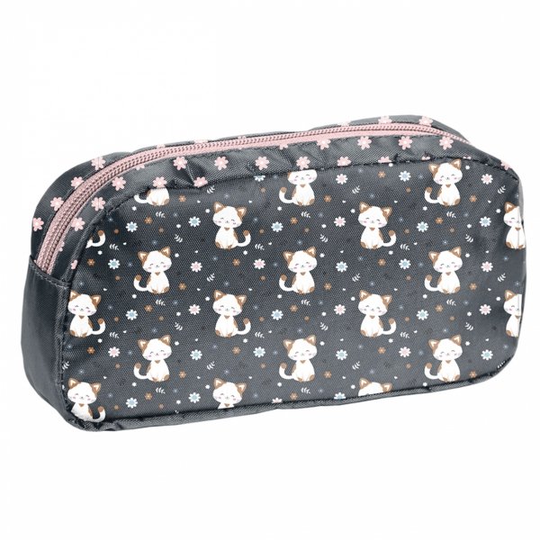 TORNISTER ZESTAW 3el DZIEWCZĘCY SZKOLNY Z KOTKIEM DO 1 KLASY KOTEK CATS