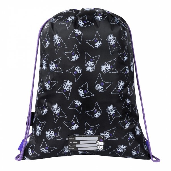 KUROMI BLACK PLECAK KOMPLET 5 ele MAJEWSKI DLA DZIEWCZYNY 4-komorowy