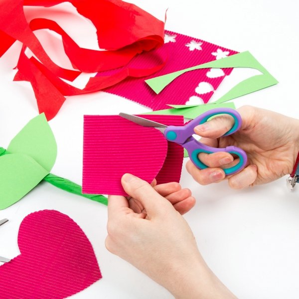 NOŻYCZKI SZKOLNE ERGONOMICZNE ZAOKRĄGLONE DLA DZIECKA KIDEA KOMFORTOWE