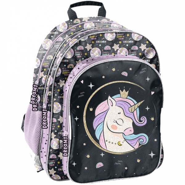 PLECAK SZKOLNY JEDNOROŻEC KOMPLET 5w1  DLA DZIEWCZYNKI DO PODSTAWÓWKI PASO