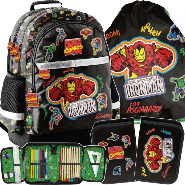 Iron Man Plecak Szkolny Avengers Kapitan Ameryka [AV23RR-116]