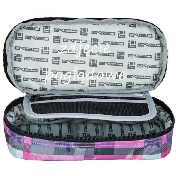 Piórnik Młodzieżowy Szkolny Szary w Złote Gwiazdki [18-013ZL]