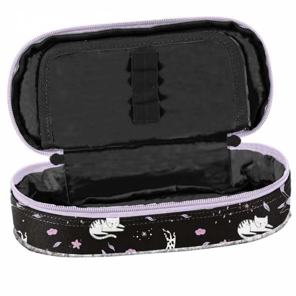 KOTEK PIÓRNIK DLA DZIEWCZYNY Z KOTKIEM SZKOLNY OTWIERANY Z KLAPKĄ CATS PASO