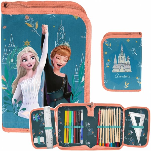 Piórnik Paso Frozen do Szkoły Kraina Lodu z Wyposażeniem dla Dziewczynek