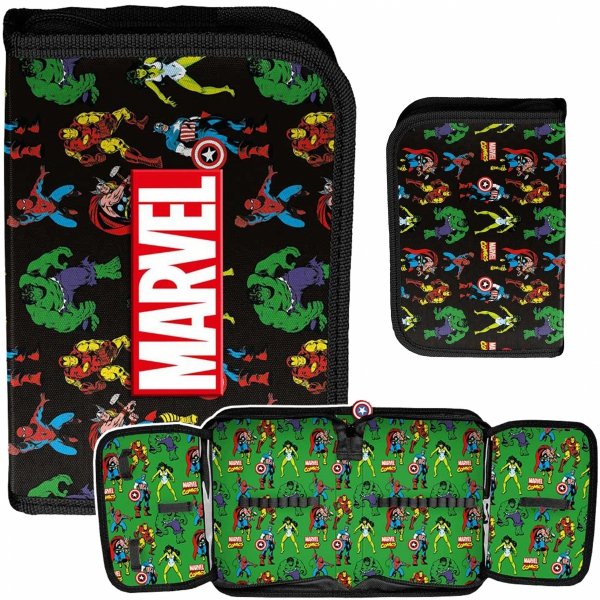 Rozkładany Piórnik Marvel Szkolny do Podstawówki Chłopięcy do klas 1-4 Avengers