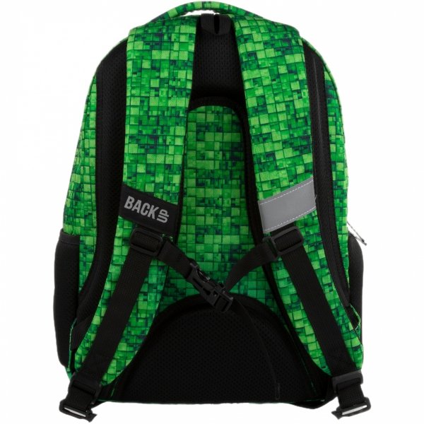 PIKSELE MINECRAFT PLECAK 3 WZORY BACKUP SZKOLNY MŁODZIEŻOWY KOMPLET 5 elem.