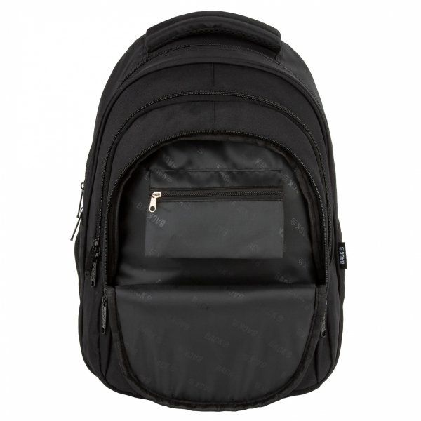 CZARNY PLECAK MŁODZIEŻOWY BACKUP SZKOLNY DERFORM 4 komorowy ZESTAW 5w1