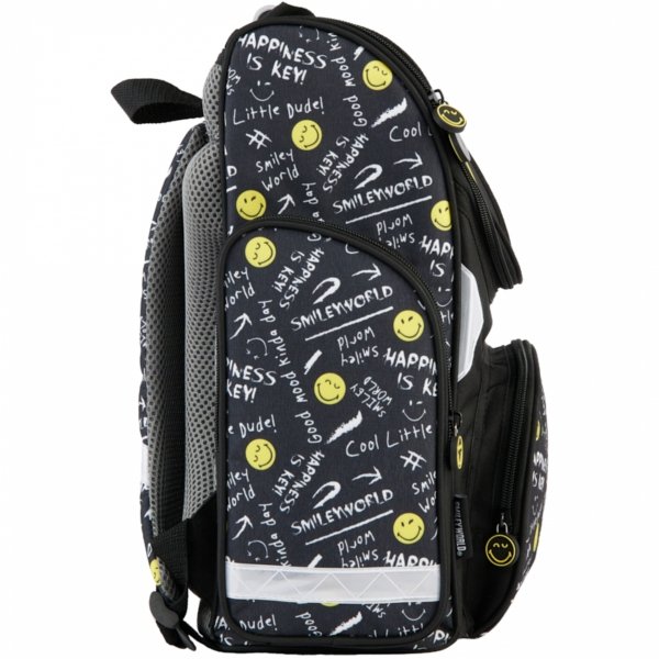 SMILLEY TORNISTER SZKOLNY DO KLAS 1-4 BUŹKI EMOTKI EMITIKONY KOMPLET 3 ele.