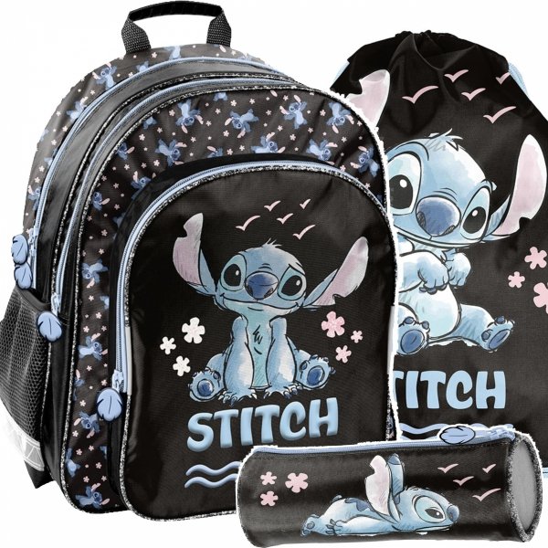 STITCH PLECAK SZKOLNY DO KLAS 1 KOMPLET 3ele. LILO i STICH DLA DZIEWCZYNY