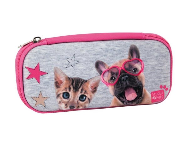 Piórnik Etui Szkolny Kotek Piesek dla Dziewczyny