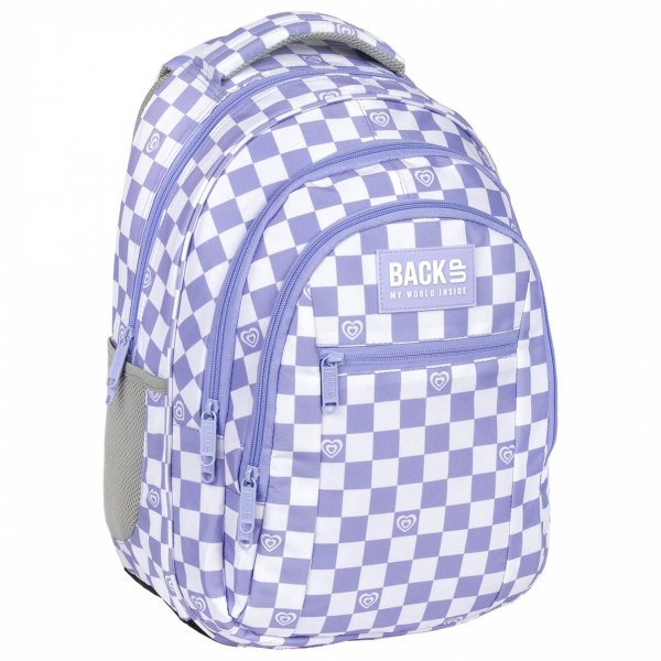 FIOLET SZACHOWNICA MŁODZIEŻOWY PLECAK BACKUP DZIEWCZĘCY SZKOLNY ZESTAW 3ele