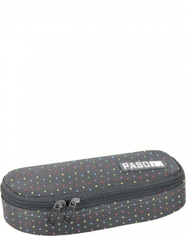 Szary Piórnik Kropki dla Dziewczyny Młodzieżowy Szkolny [PPMQ19-013]