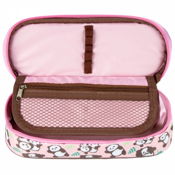 TORNISTER z PANDĄ SZKOLNY ZESTAW 5w1 DLA DZIEWCZYNY Z MISIEM DO 1 KLASY