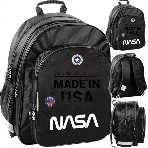 Plecak Szkolny Nasa dla Chłopaków Czarny Kosmos do klas 1-3 [PP23SA-090]