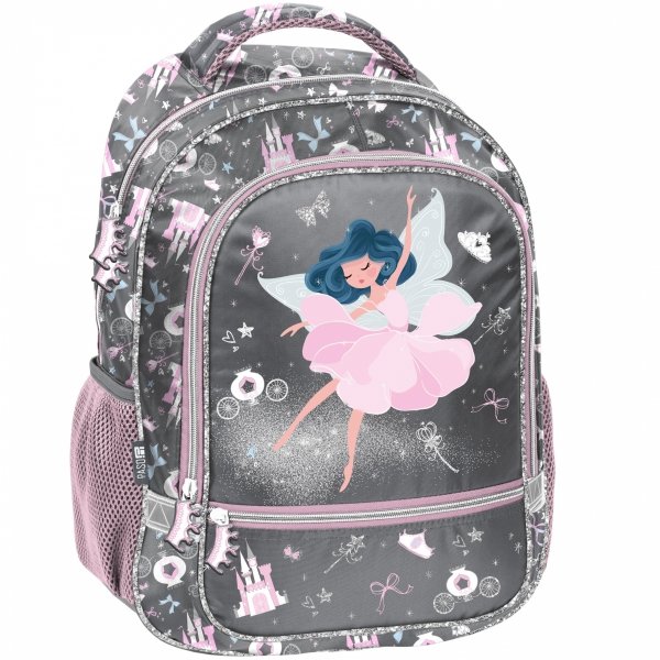 PASO Plecak Szkolny do Podstawówki BALETNICA do 1 klasy Podstawówki dla Dziewczynek