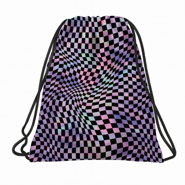 KOMPLET 3el PLECAK BACKUP SZKOLNY MŁODZIEŻOWY DZIEWCZĘCY SZACHOWNICA CRAZY