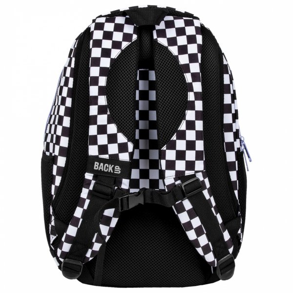 SZACHOWNICA PLECAK ZESTAW 3 ele MŁODZIEŻOWY BACKUP SZKOLNY KRATKA FIOLET