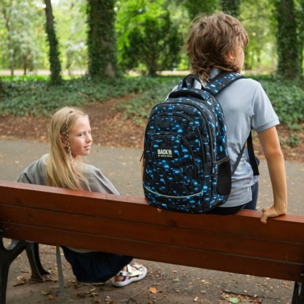 PLECAK BACKUP SZKOLNY MŁODZIEŻOWY DLA CHŁOPAKA 4 kom. BYTEWAVE KOMPLET 5w1