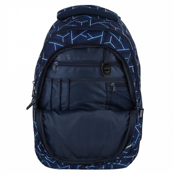 PLECAK BACKUP SZKOLNY MŁODZIEŻOWY DLA CHŁOPAKA NIEBIESKI ION KOMPLET 5ele