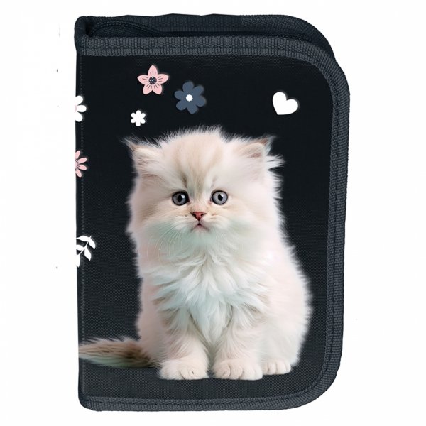 TORNISTER SZKOLNY KOMPLET 6w1 DLA DZIEWCZYNY Z KOTKIEM DO 1 KLASY KOTEK