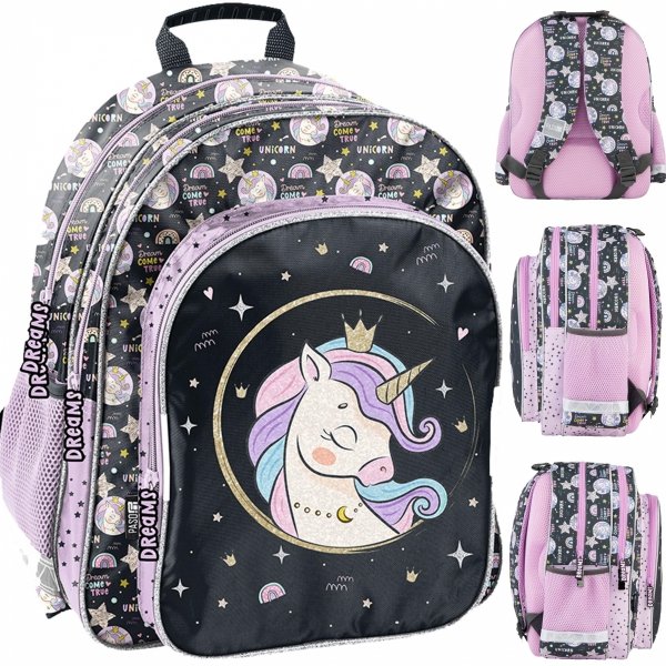 Plecak Szkolny Jednorożec dla Dziewczynek do klas 1-3 Podstawówki Paso