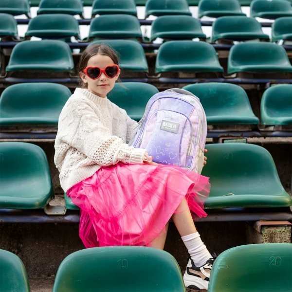 PLECAK SZKOLNY MŁODZIEŻOWY BACKUP DLA UCZENNICY TWINKLE KOMPLET 5ele. SERCA