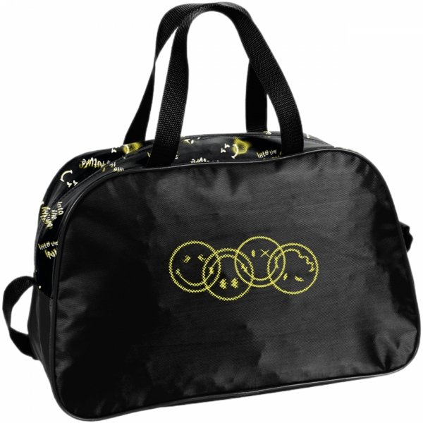 SPORTOWA TORBA NA BASEN SMILEY NA WYCIECZKI EMOTIKONY BUŻKI PASO CZARNA