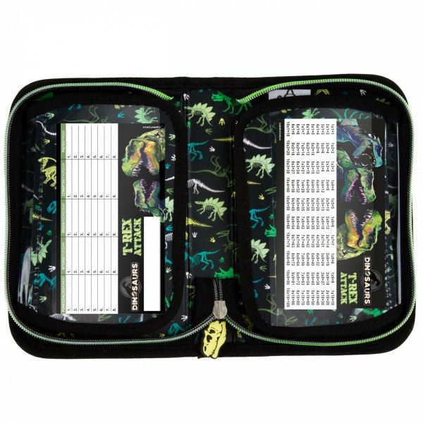 PLECAK DINOZAURY SZKOLNY DO 1 KLASY KOMPLET 3w1 TORNISTER TYRANOZAUR T-REX