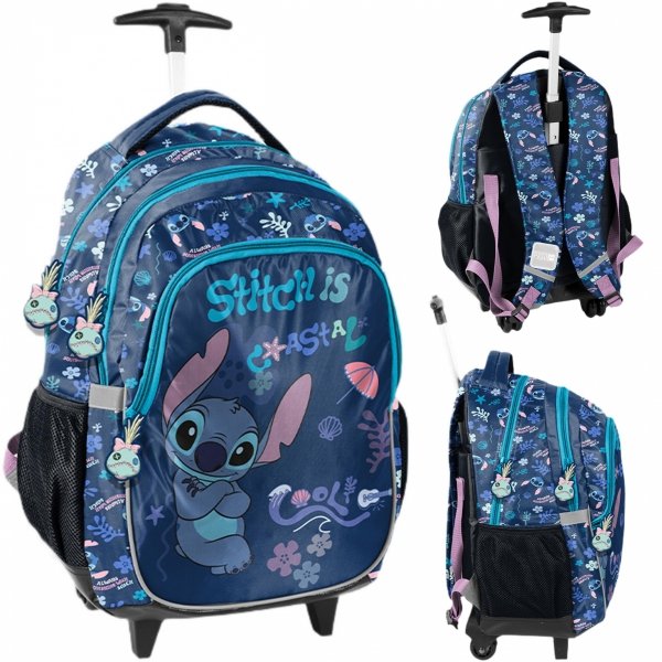 PLECAK STITCH NA KÓŁKACH DO SZKOŁY PODSTAWOWEJ DO 1 KLASY LILO i STICH PASO