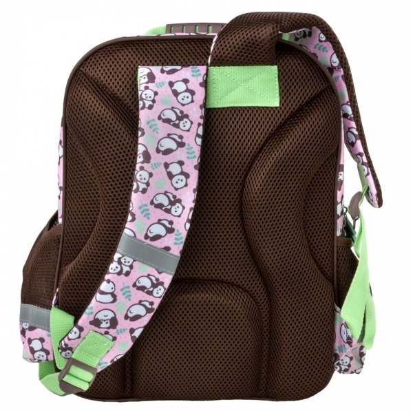 PANDA PLECAK z MISIEM DLA UCZENNIC SZKOLNY DZIEWCZĘCY DO 1 KLASY ZESTAW 5el